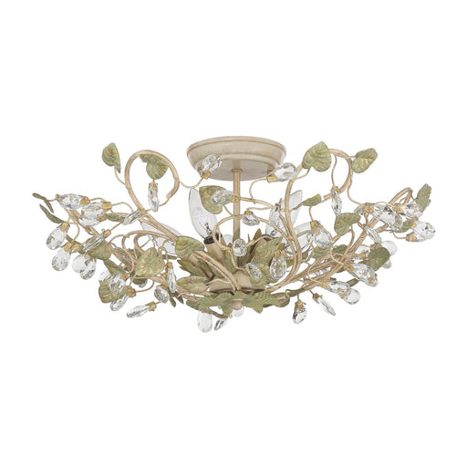 Josie 5 Light 20.5" Semi Flush Mount in Champagne Green Tea