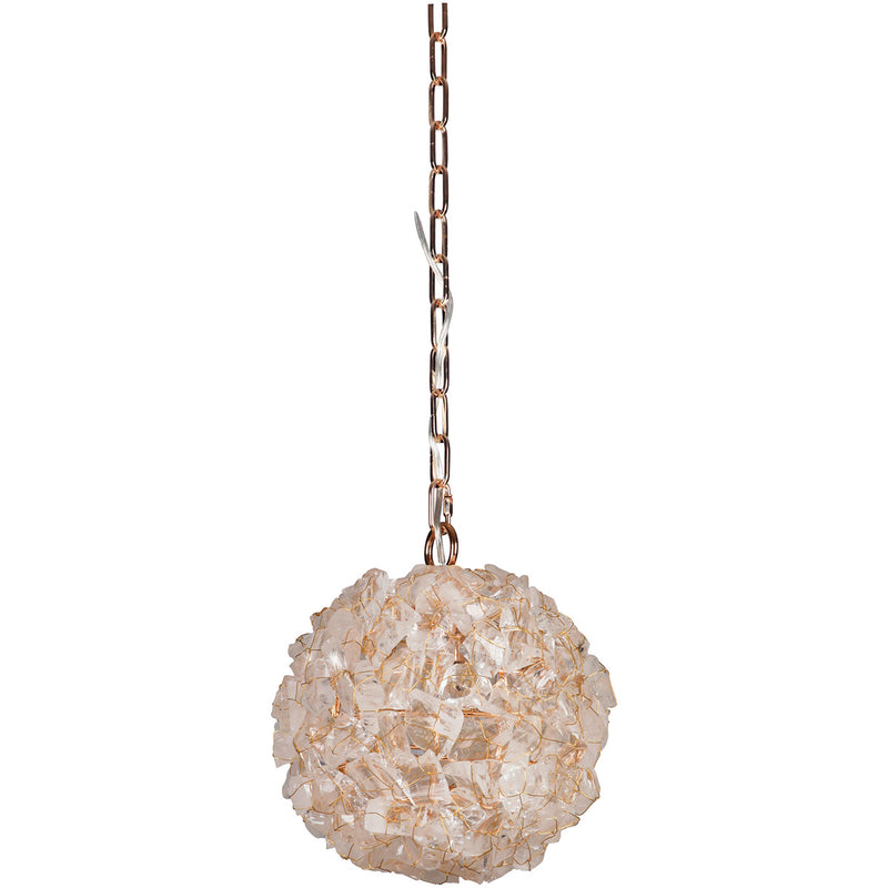 Roxx 1 Light 9.25" Medium Pendant in Gilded