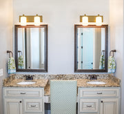 Soledad 2 Light 16.25" Vanity in Brushed Gold in a room setting