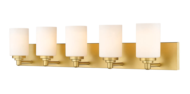 Soledad 5 Light 38.75" Vanity in Brushed Gold