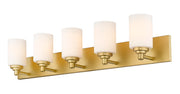 Soledad 5 Light 38.75" Vanity in Brushed Gold