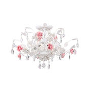 Lola 6 Light 20" Semi Flush Mount in Wet White