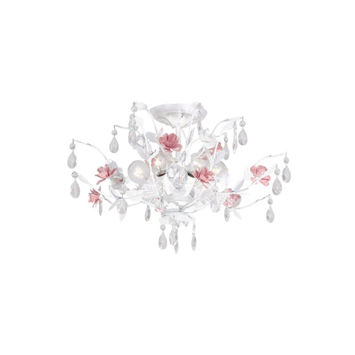 Lola 6 Light 20" Semi Flush Mount in Wet White