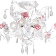 Lola 6 Light 20" Semi Flush Mount in Wet White