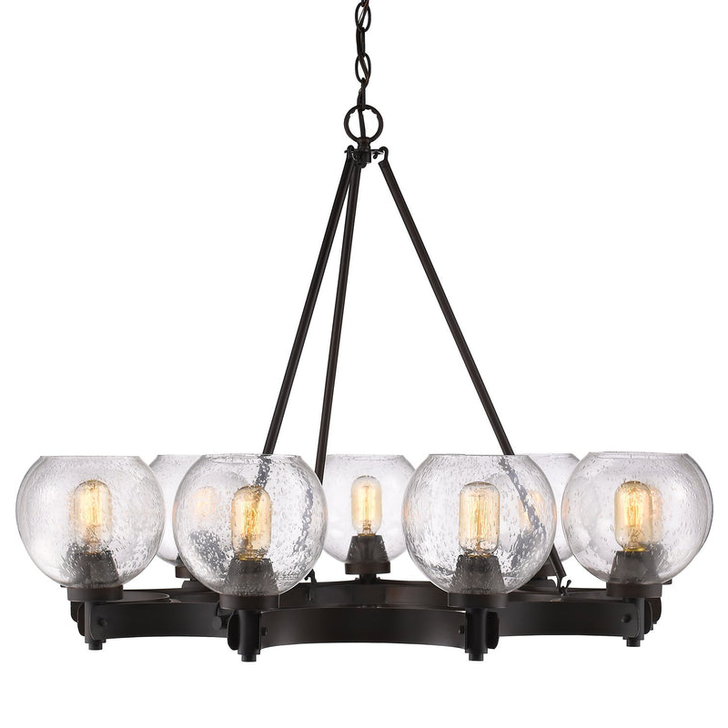 Galveston 9-Light Chandelier in Rubbed Bronze