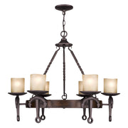 Cape May 6-Light Chandelier in Hand Applied Olde Bronze
