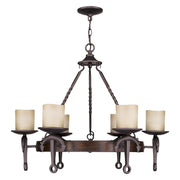 Cape May 6-Light Chandelier in Hand Applied Olde Bronze