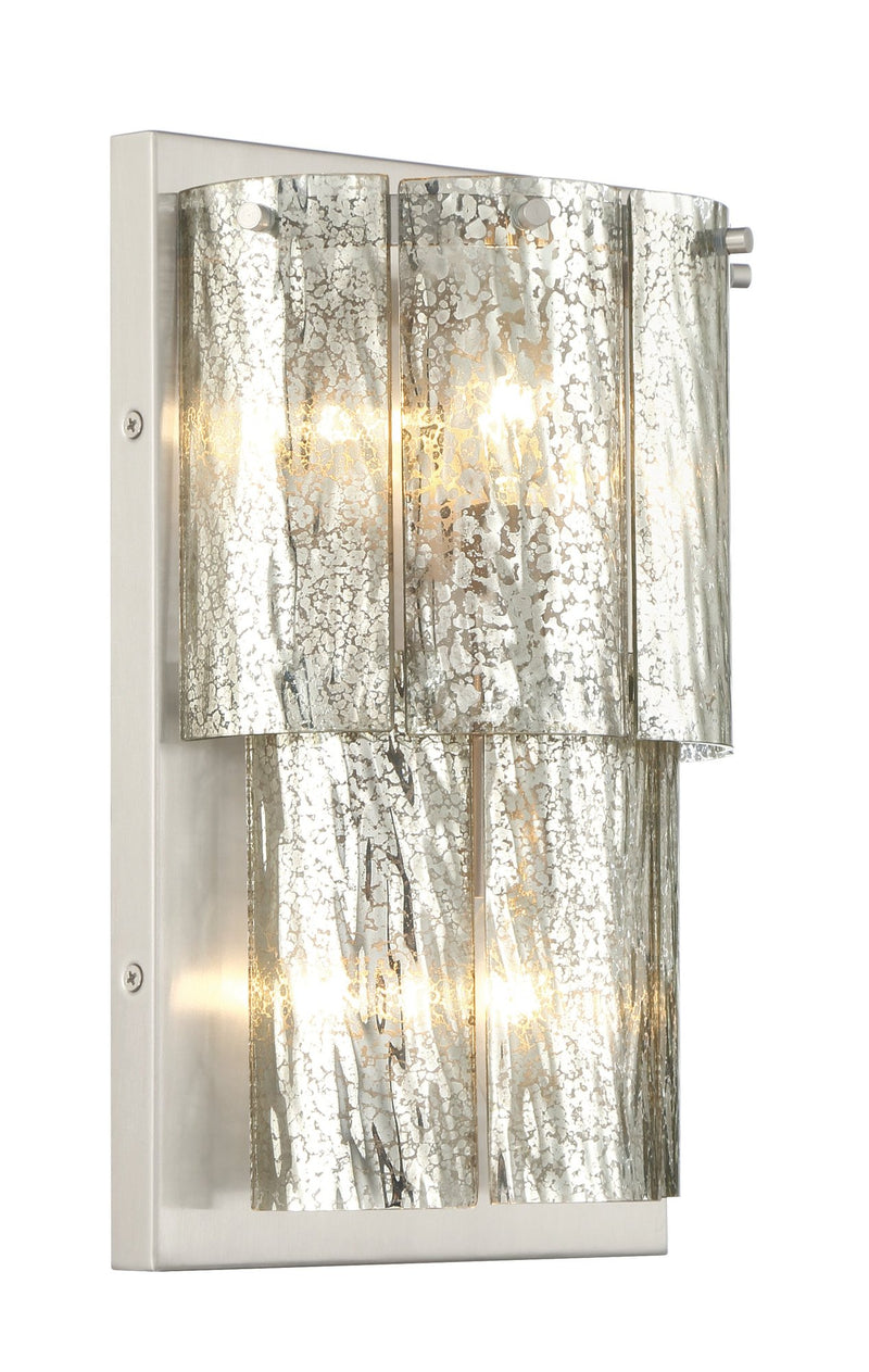Museo 2 Light 8" Wall Sconce in Brushed Polished Nickel