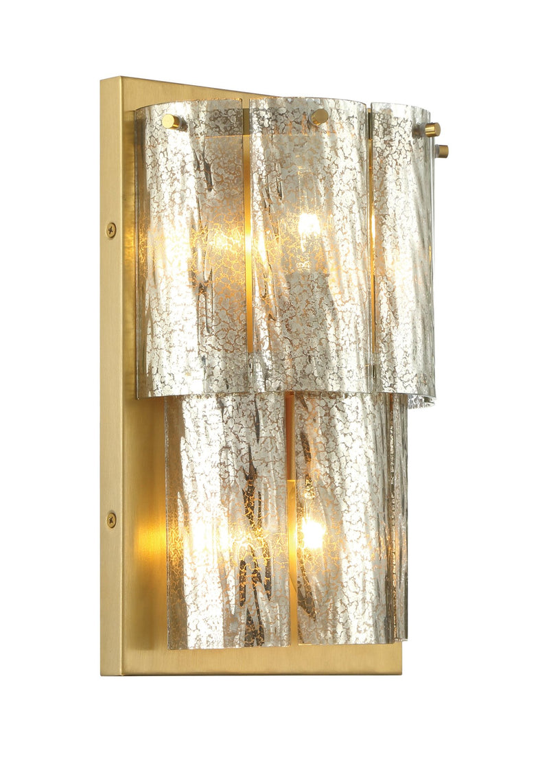 Museo 2 Light 8" Wall Sconce in Satin Brass
