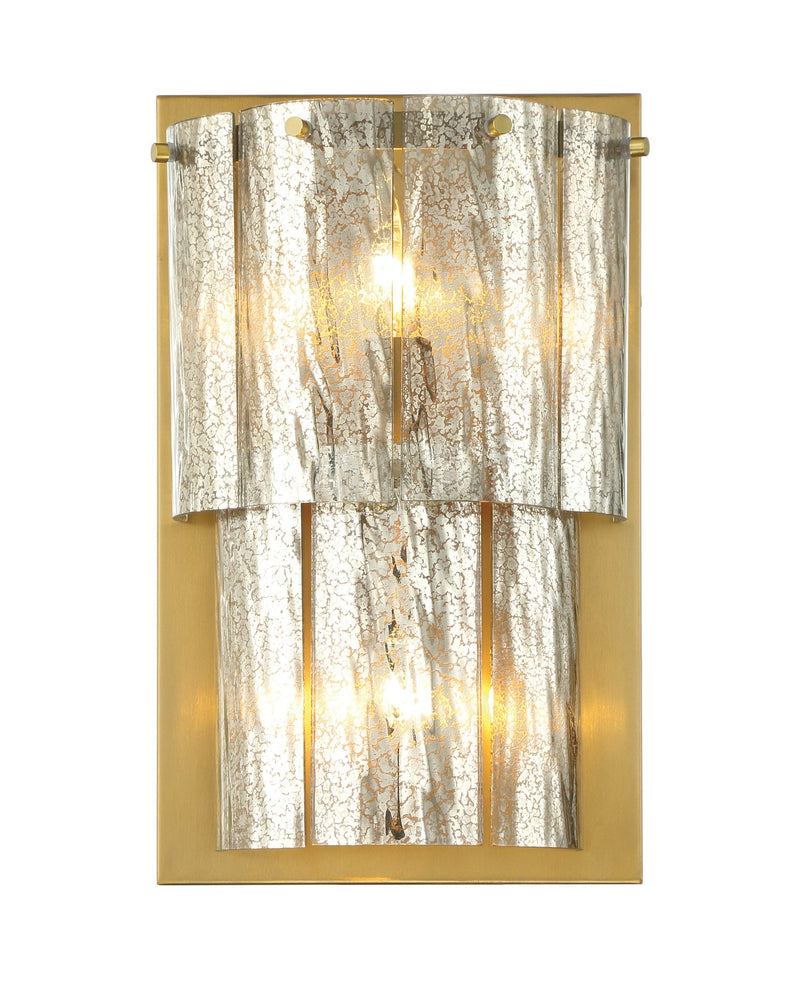 Museo 2 Light 8" Wall Sconce in Satin Brass