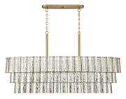 Museo 7 Light 17.25" Island in Satin Brass