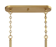 Museo 7 Light 17.25" Island in Satin Brass
