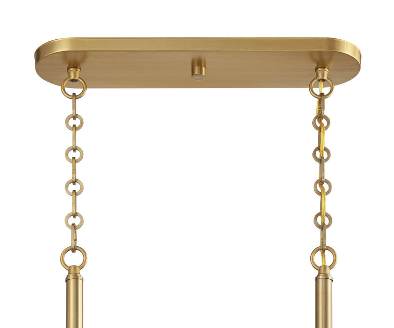 Museo 7 Light 17.25" Island in Satin Brass