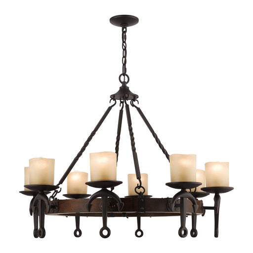 Cape May 8-Light Chandelier in Hand Applied Olde Bronze