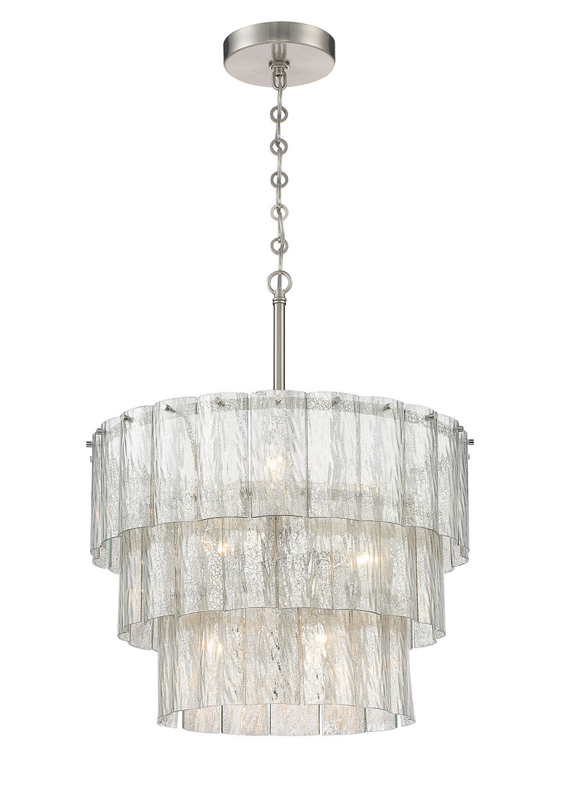Museo 9 Light 20.5" Pendant in Brushed Polished Nickel
