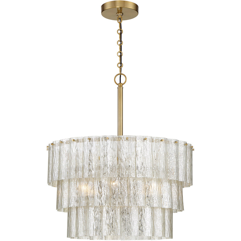 Museo 9 Light 20.5" Pendant in Satin Brass