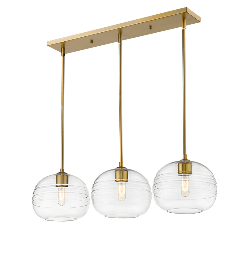 Harmony 3 Light 36" Linear Pendant in Olde Brass