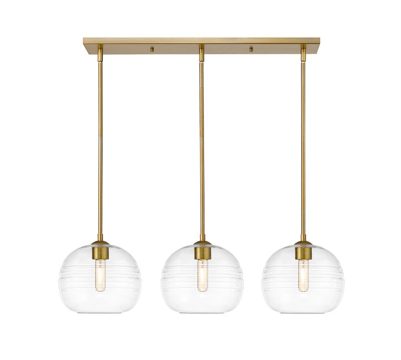 Harmony 3 Light 36" Linear Pendant in Olde Brass