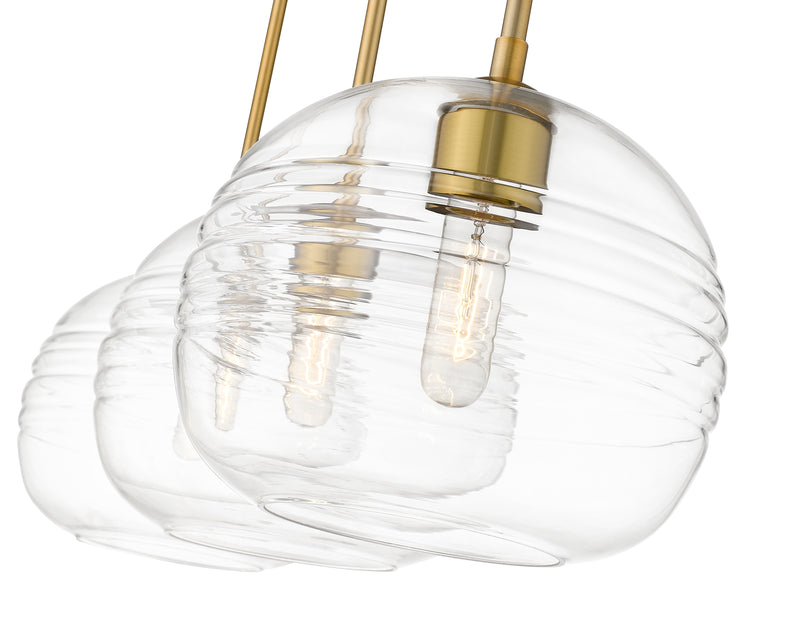Harmony 3 Light 36" Linear Pendant in Olde Brass