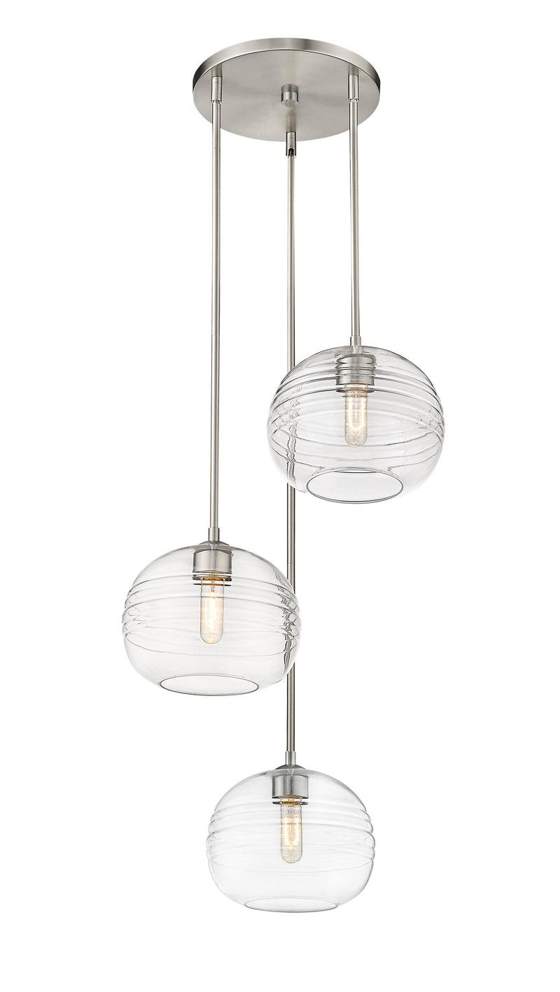 Harmony 3 Light 20" Pendant in Brushed Nickel