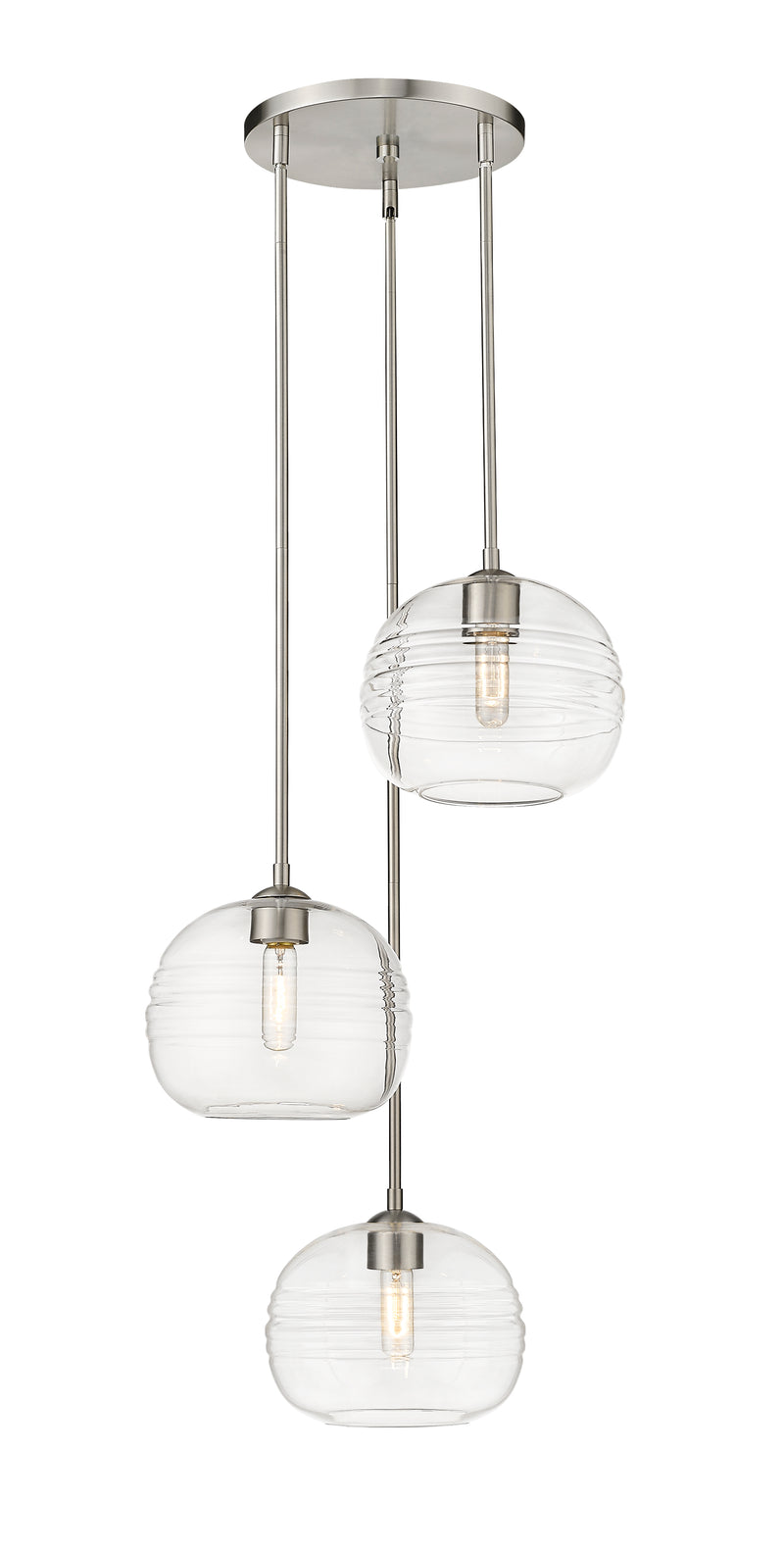 Harmony 3 Light 20" Pendant in Brushed Nickel
