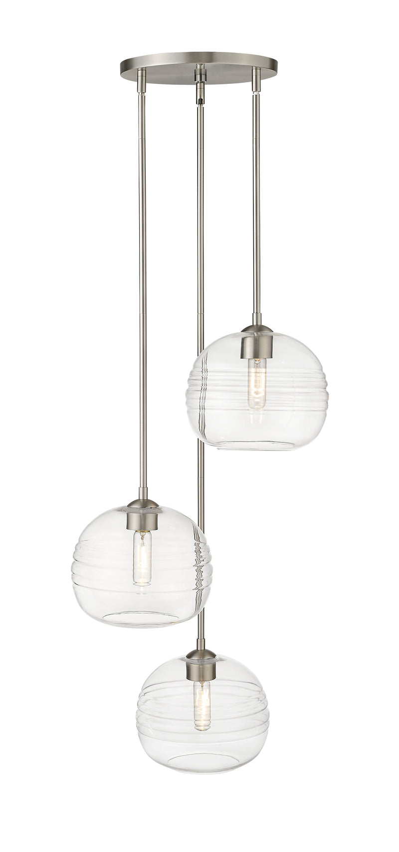 Harmony 3 Light 20" Pendant in Brushed Nickel