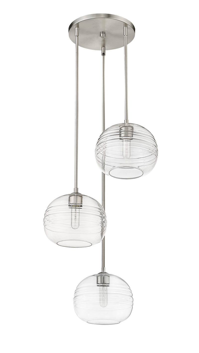 Harmony 3 Light 20" Pendant in Brushed Nickel
