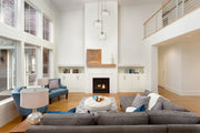 Harmony 3 Light 20" Pendant in Brushed Nickel in a room setting