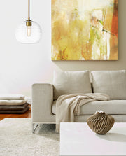 Harmony 1 Light 10" Pendant in Olde Brass in a room setting