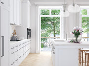 Harmony 1 Light 14" Pendant in Brushed Nickel in a room setting
