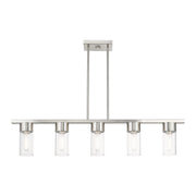 Carson 5-Light Linear Chandelier in Brushed Nickel