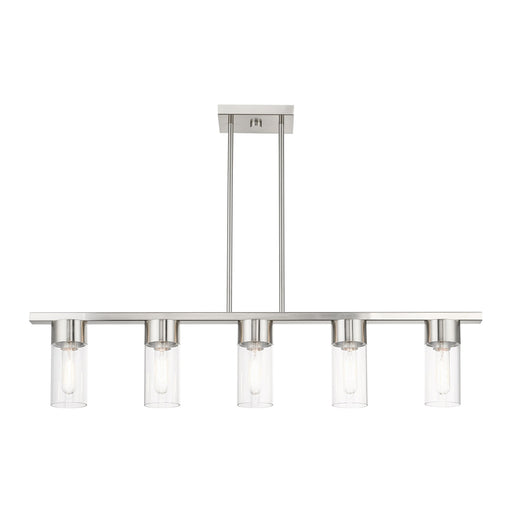 Carson 5-Light Linear Chandelier in Brushed Nickel