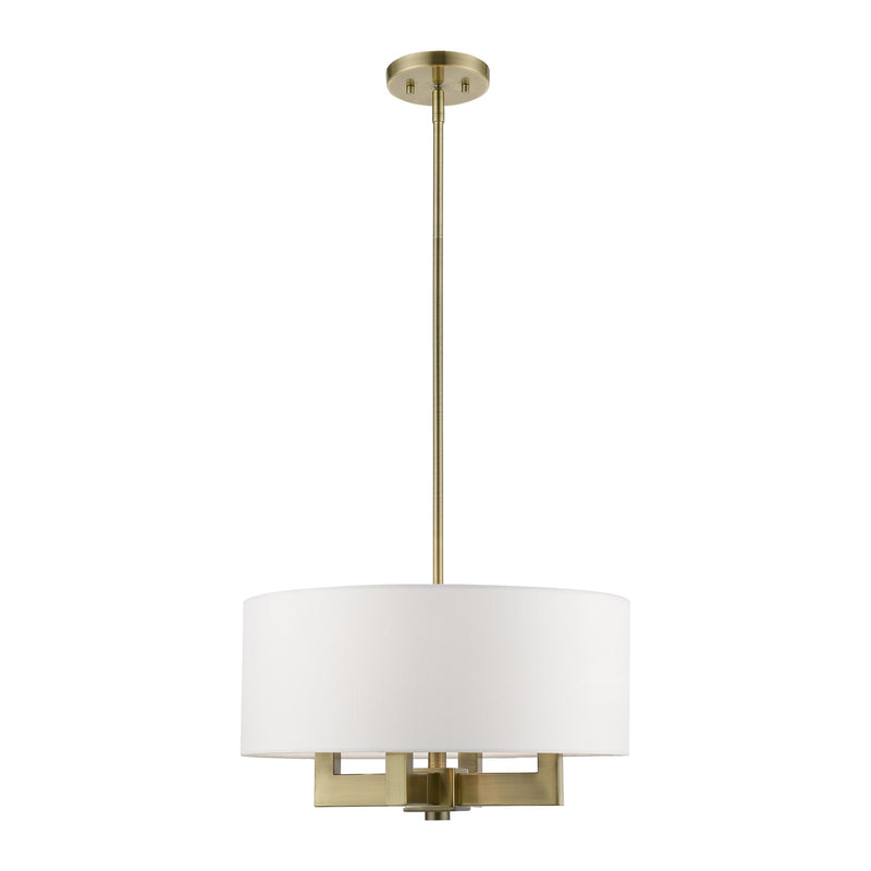 Cresthaven 4-Light 18" Chandelier in Antique Brass