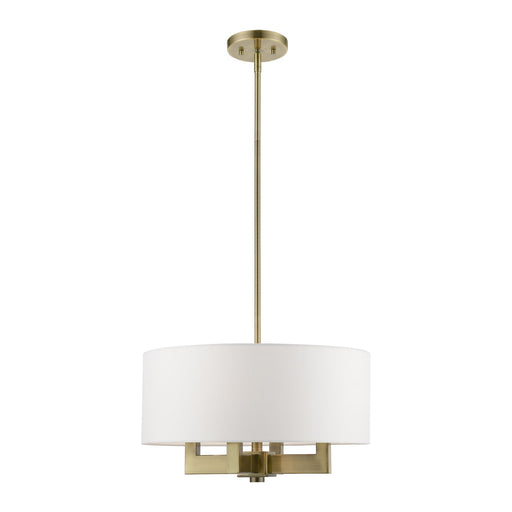 Cresthaven 4-Light 18" Chandelier in Antique Brass