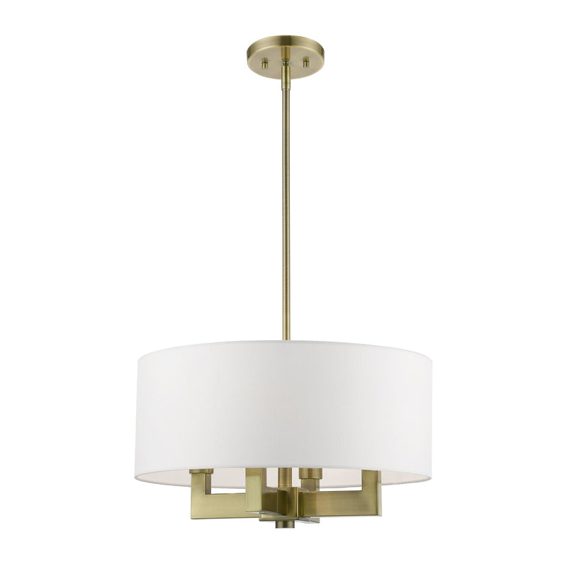 Cresthaven 4-Light 18" Chandelier in Antique Brass