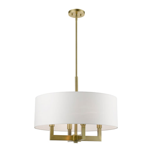 Cresthaven 4-Light 24" Chandelier in Antique Brass