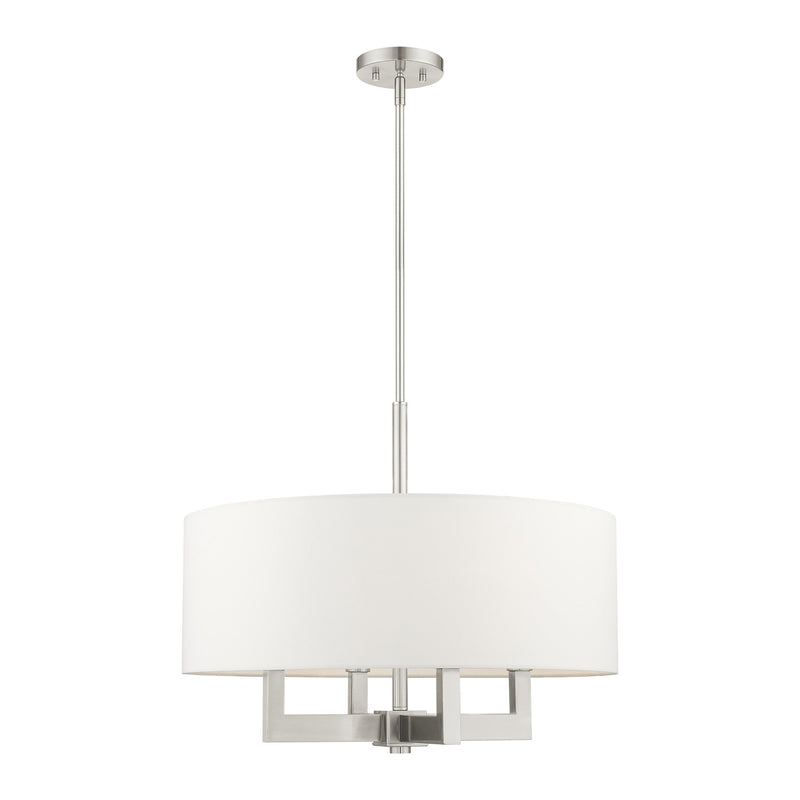 Cresthaven 4-Light 24" Chandelier in Brushed Nickel