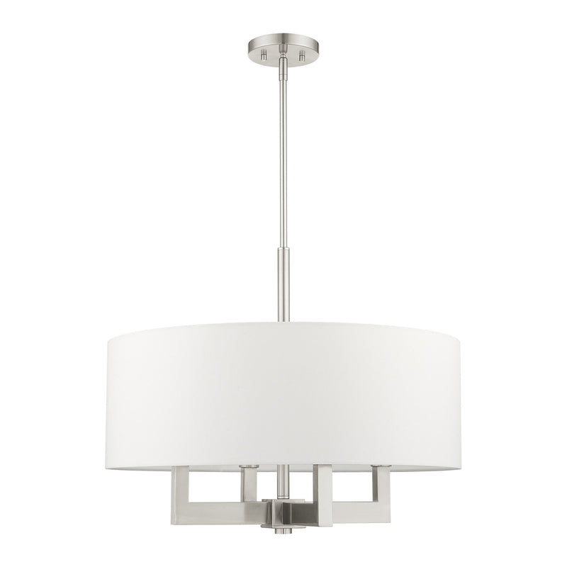 Cresthaven 4-Light 24" Chandelier in Brushed Nickel
