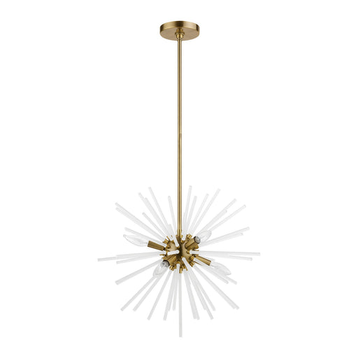 Uptown 6-Light Chandelier in Antique Brass