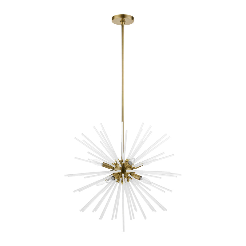 Uptown 8-Light Chandelier in Antique Brass