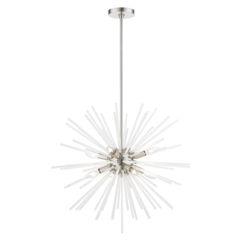 Uptown 8-Light Chandelier in Brushed Nickel