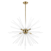 Uptown 8-Light Large Foyer Chandelier in Antique Brass
