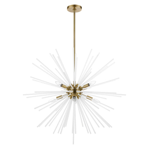 Uptown 8-Light Large Foyer Chandelier in Antique Brass