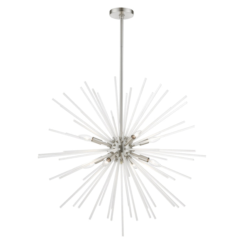Uptown 8-Light Large Foyer Chandelier in Brushed Nickel