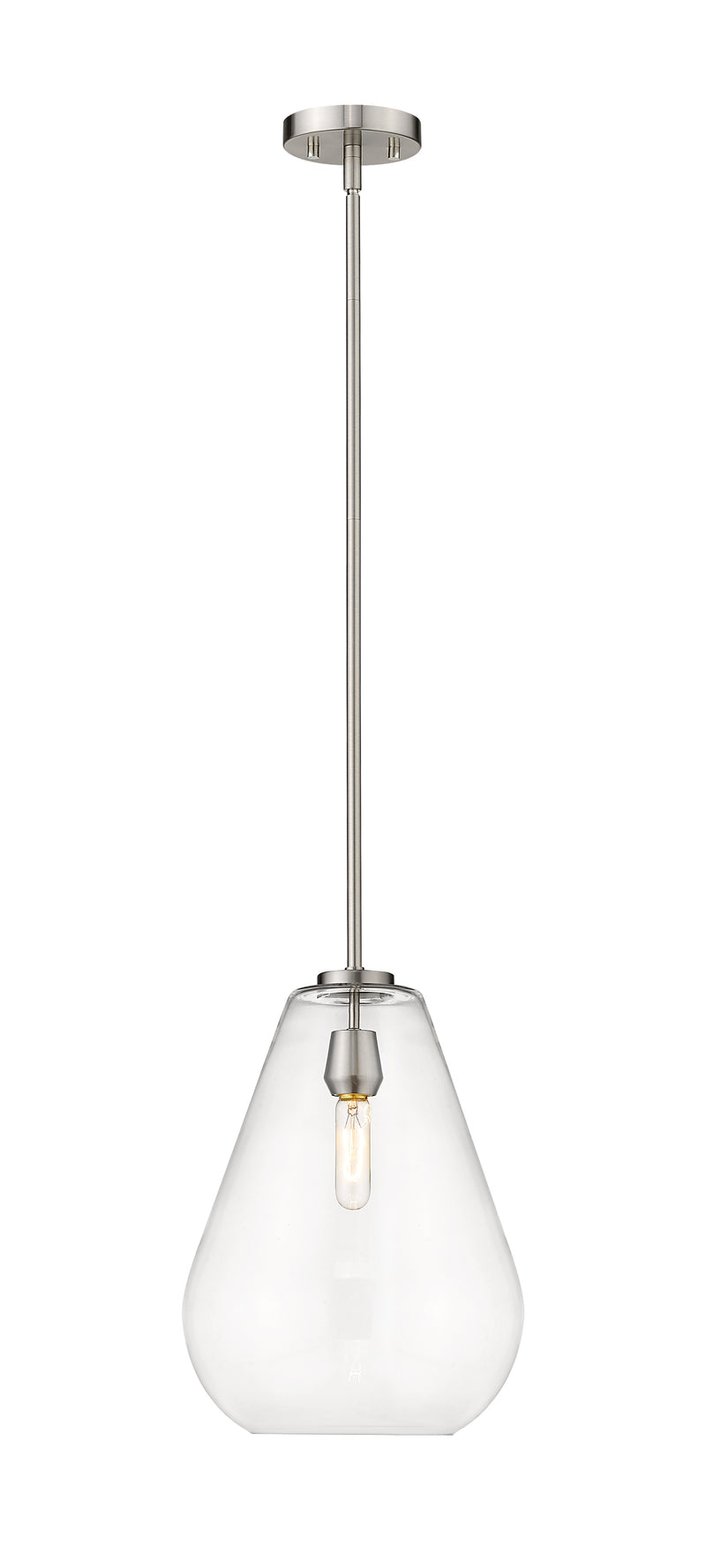 Ayra 1 Light 12" Pendant in Brushed Nickel