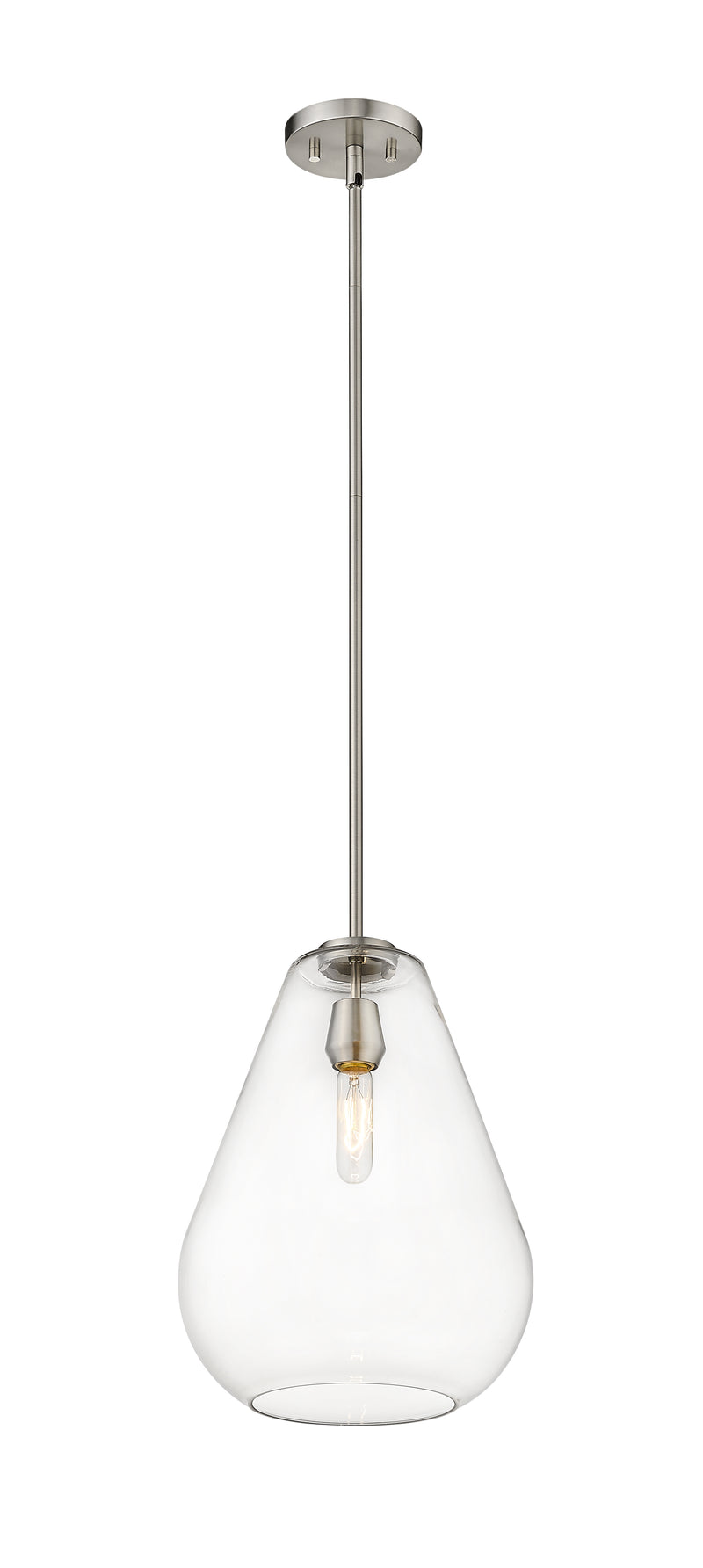 Ayra 1 Light 12" Pendant in Brushed Nickel