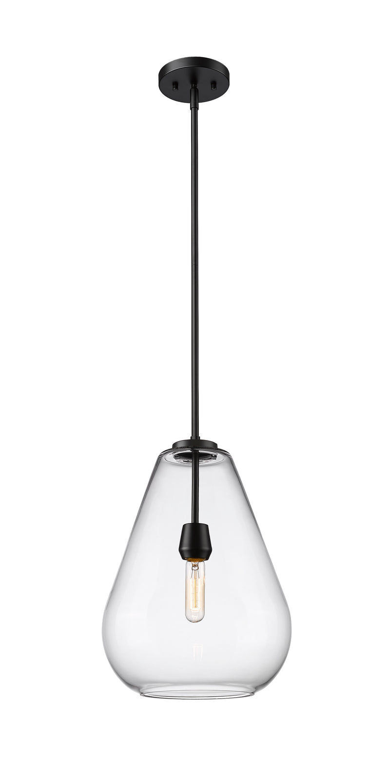 Ayra 1 Light 12" Pendant in Matte Black