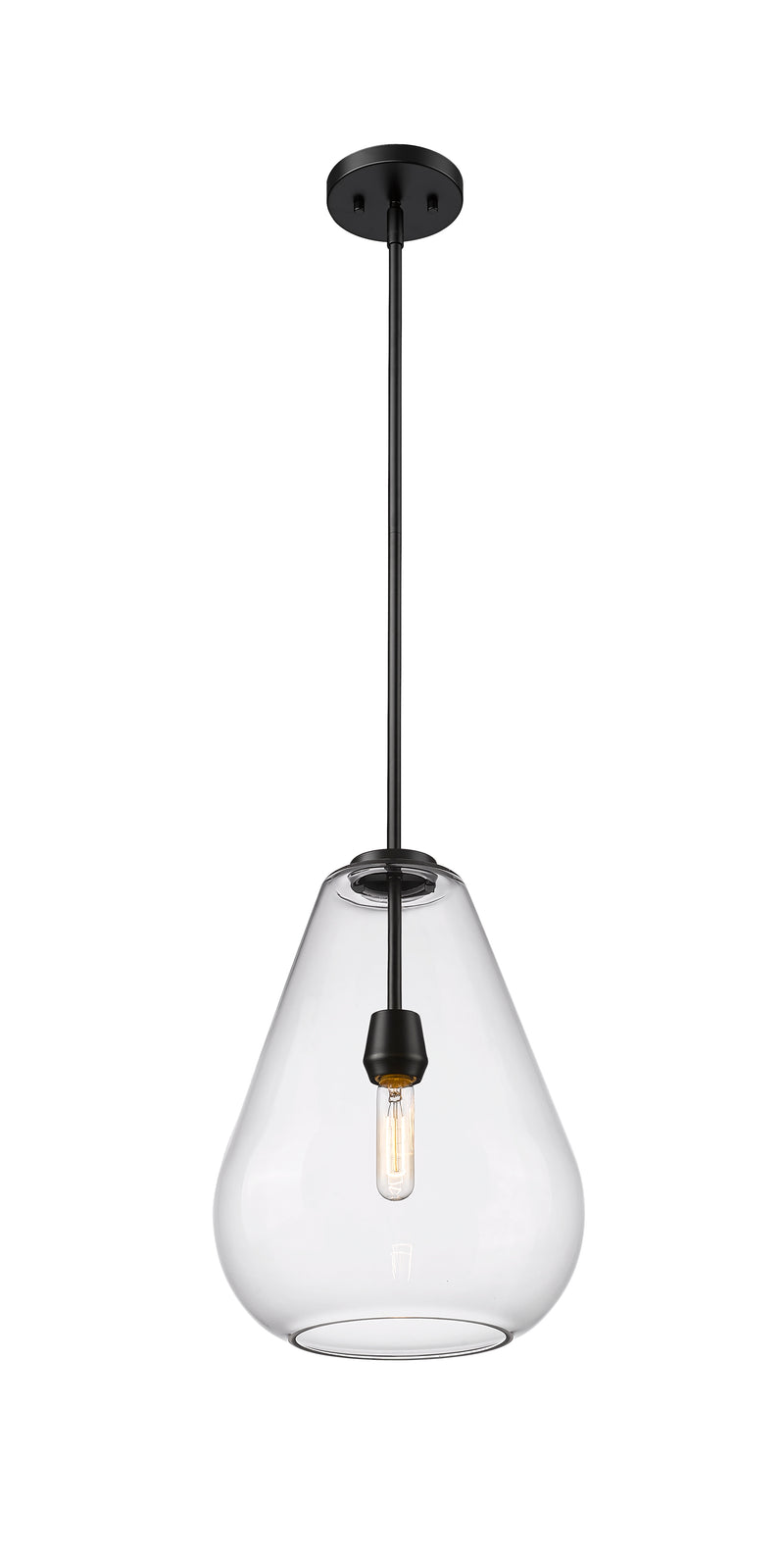 Ayra 1 Light 12" Pendant in Matte Black