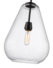 Ayra 1 Light 12" Pendant in Matte Black