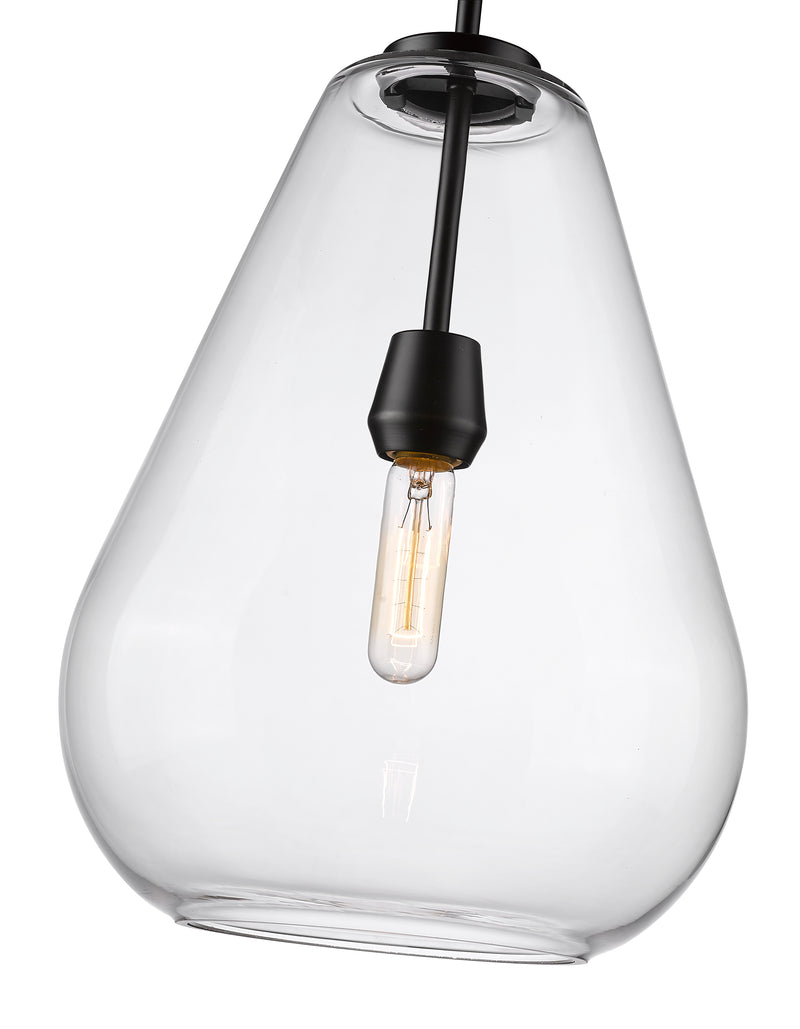 Ayra 1 Light 12" Pendant in Matte Black